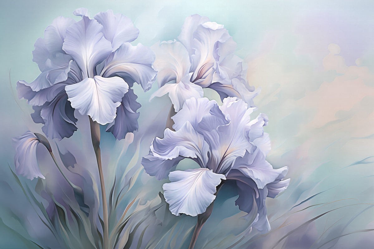 Wild Purple Iris Wallpaper Murals in your room — zoomed