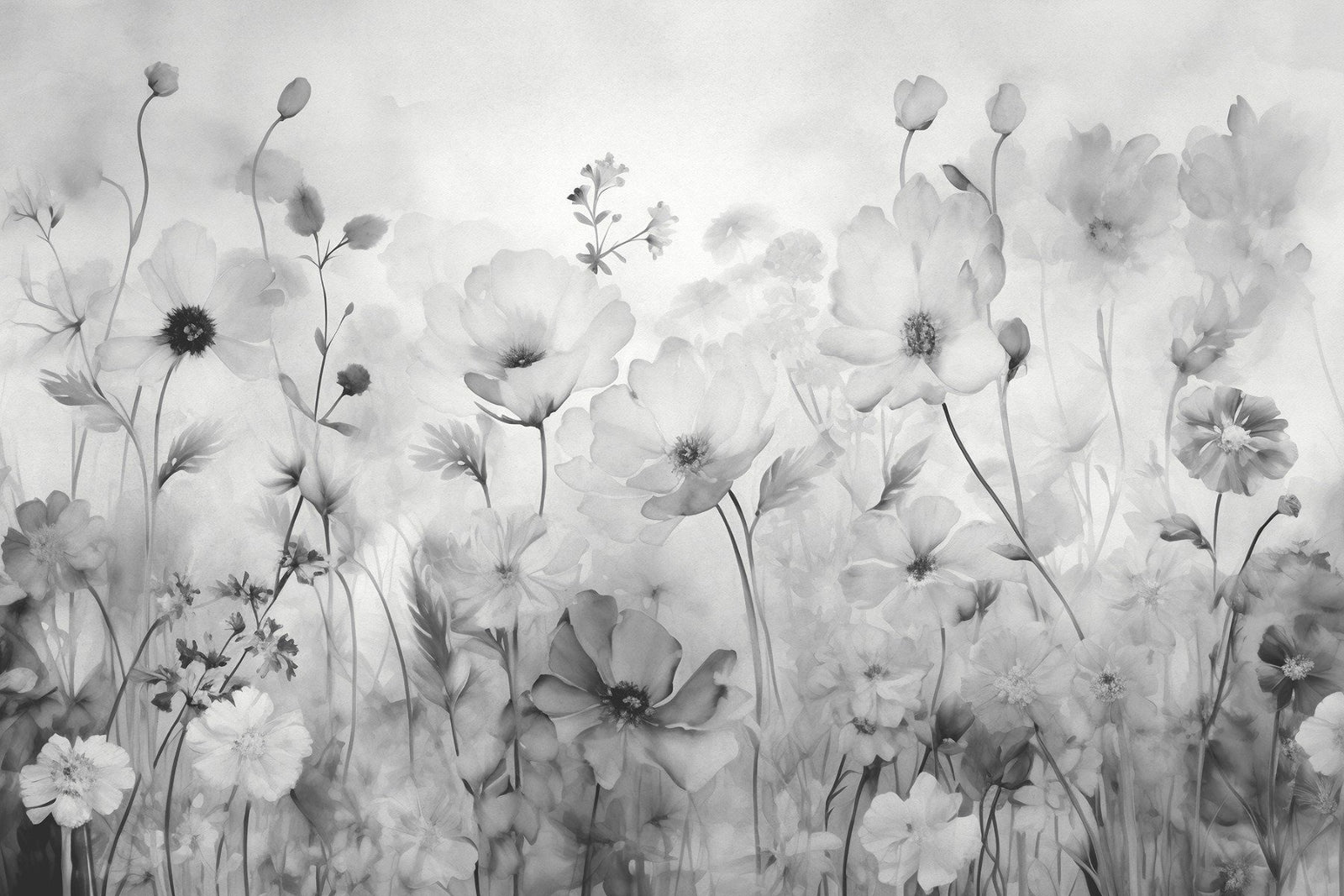 Spring Grey Flower Wallpaper For Walls