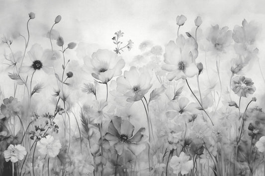 Spring Grey Flower Wallpaper For Walls