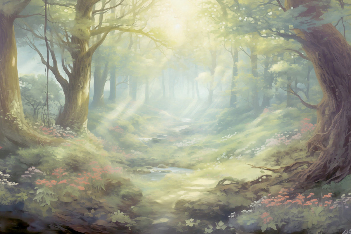 Sunset Forest Wallpaper Murals in your room