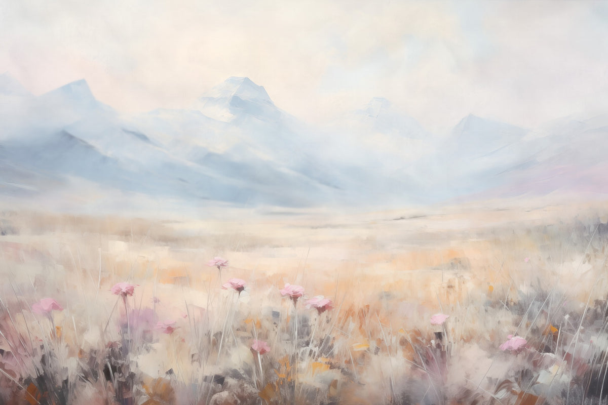 Watercolor California Spring Wallpaper Murals in your room — zoomed