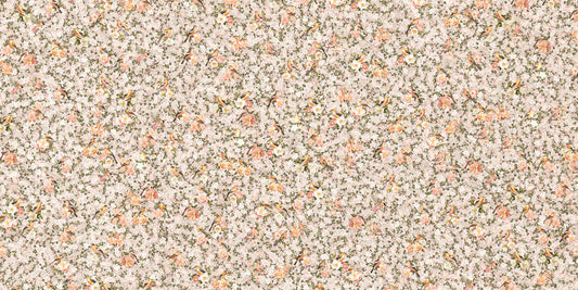 Birds and Florals Orange Color Wallpaper Mural
