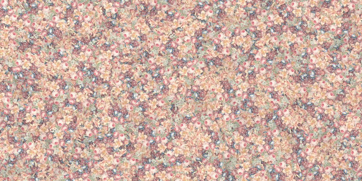 Multicolor Poesies Flowers Wallpaper Murals in your room — zoomed