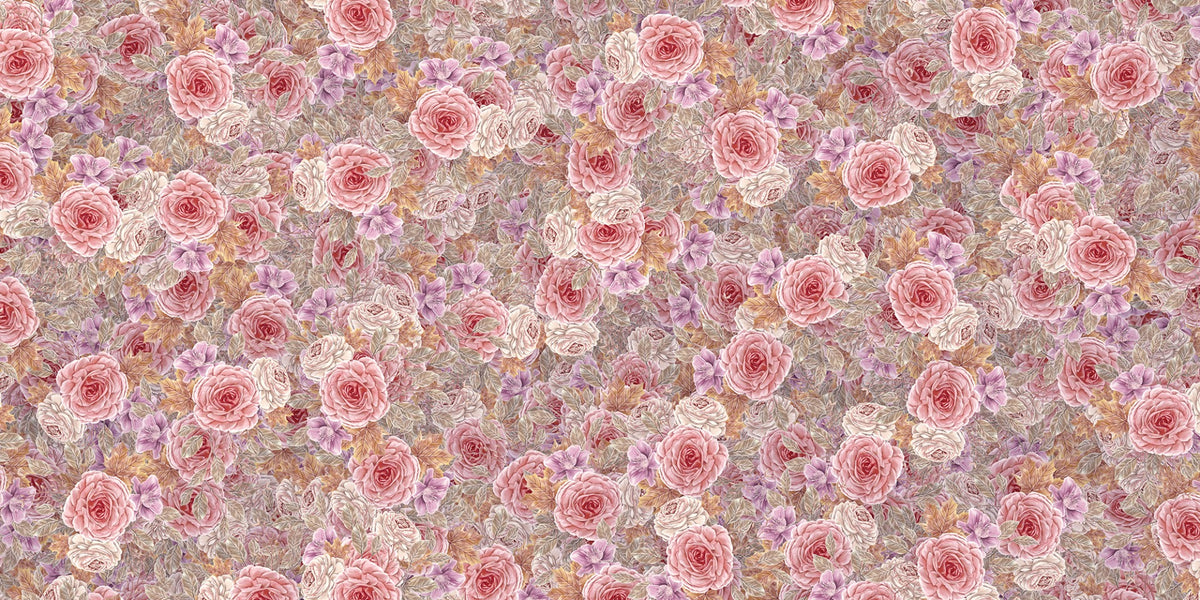 Pink Roses Floral Watercolor Wallpaper Murals in your room