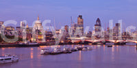 Dusk on the Thames Wall Mural