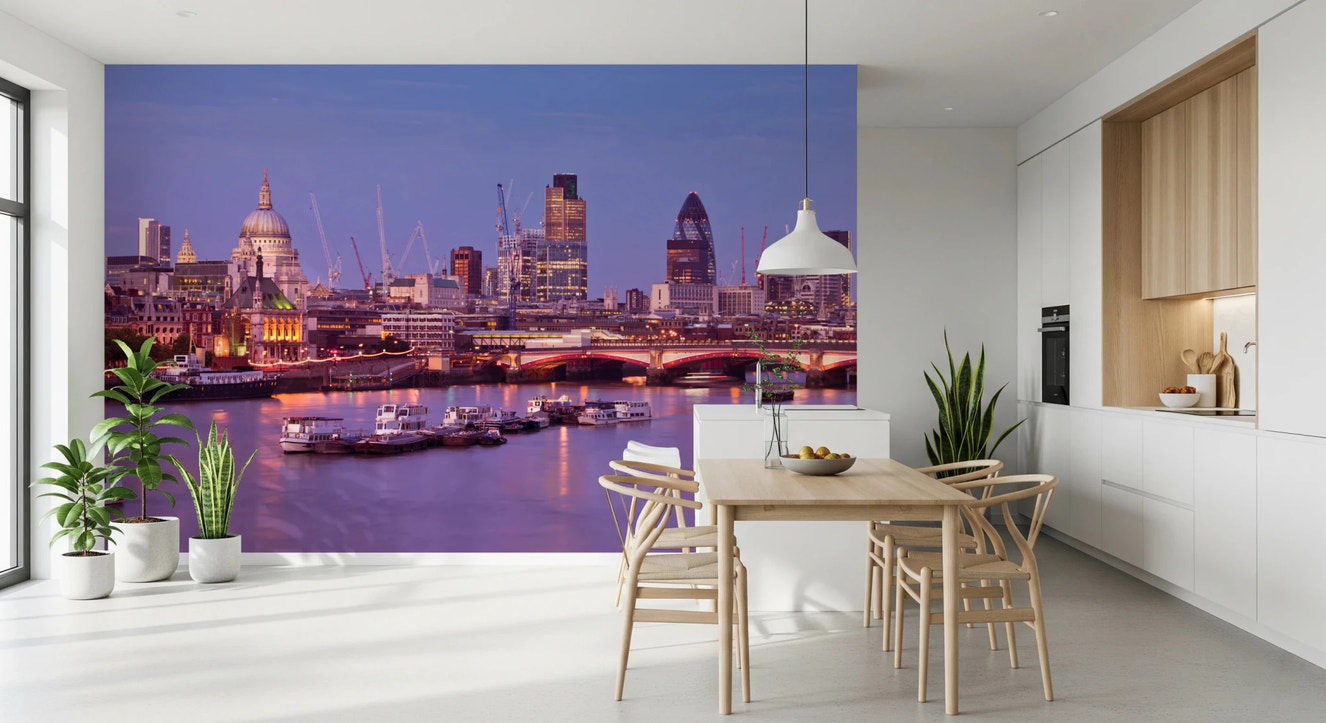 Dusk on the Thames Wall Mural