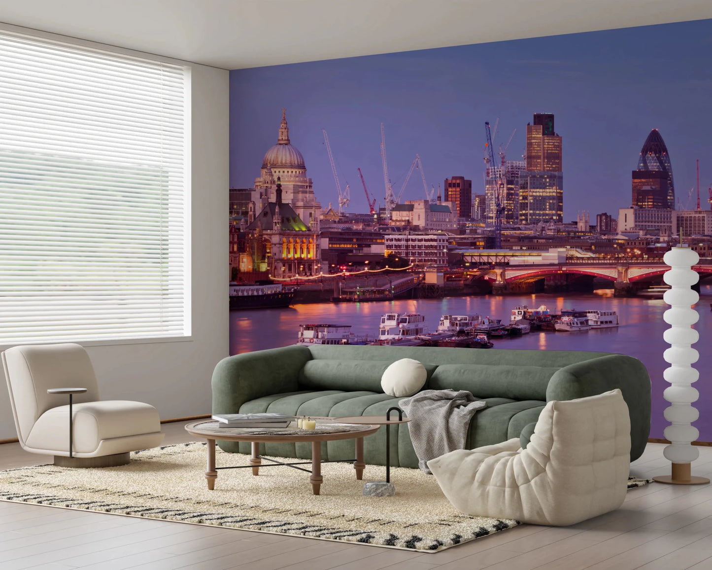 Dusk on the Thames Wall Mural