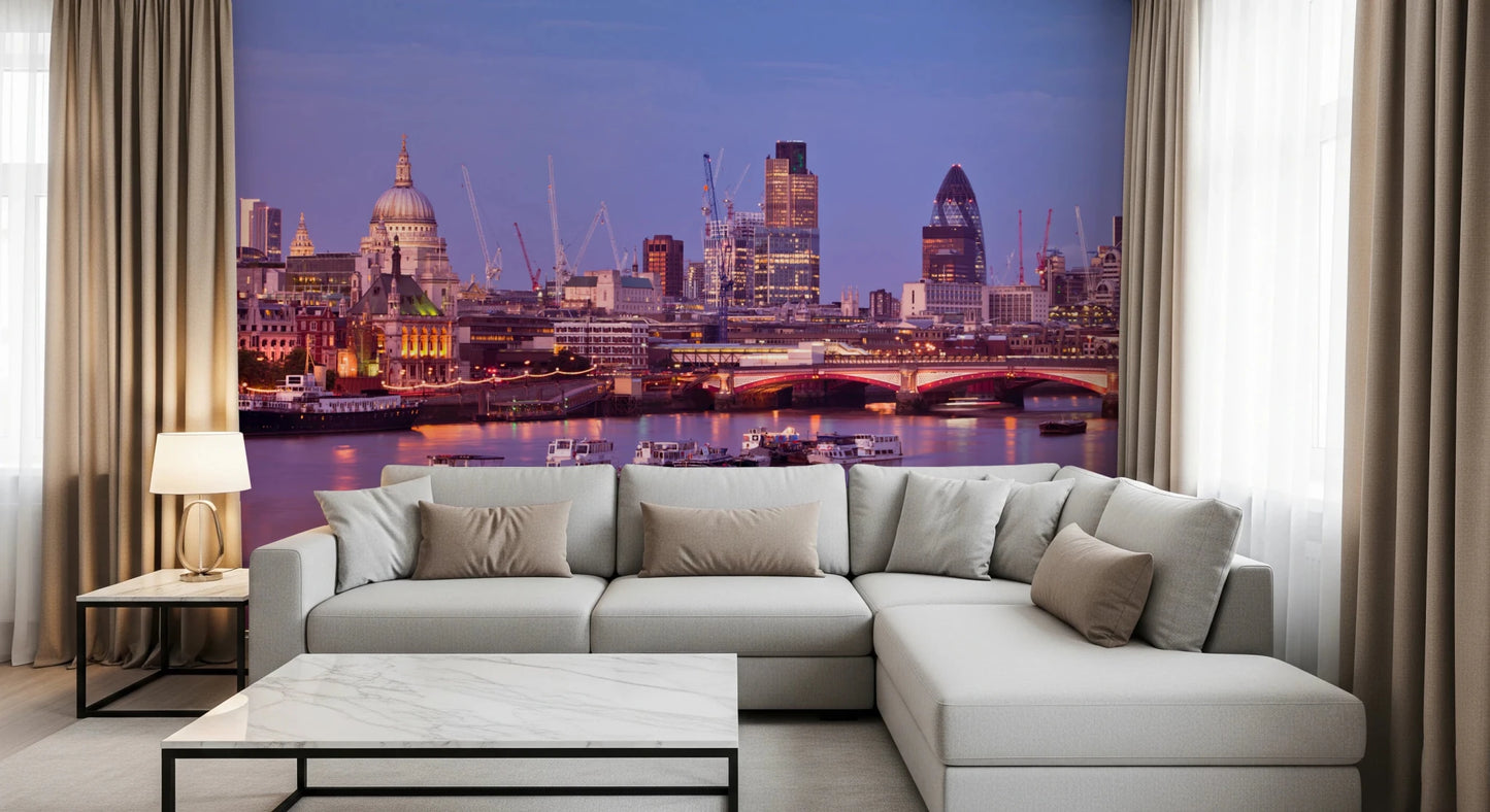 Dusk on the Thames Wall Mural