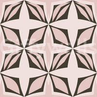 Retro-inspired wallpaper in soft, mature pink and neutral tones Design.