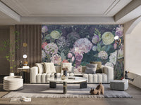 Luxurious floral wallpaper featuring Dutch roses