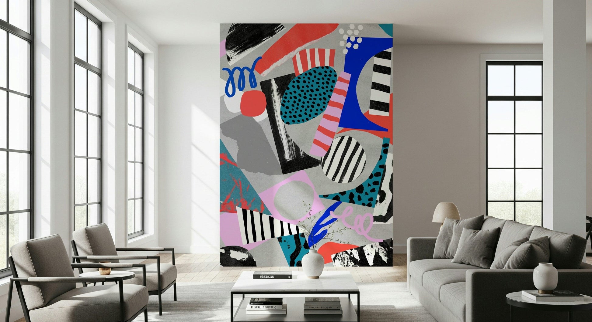 A classic abstract circular wallpaper for walls.

