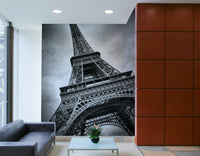 Parisian Eiffel Tower wall mural with dynamic art

