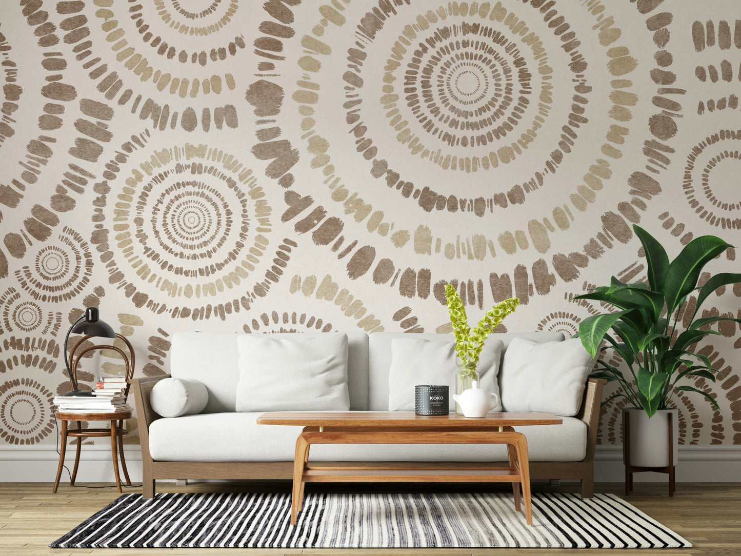 A serene flowing pattern wall mural for your decor.