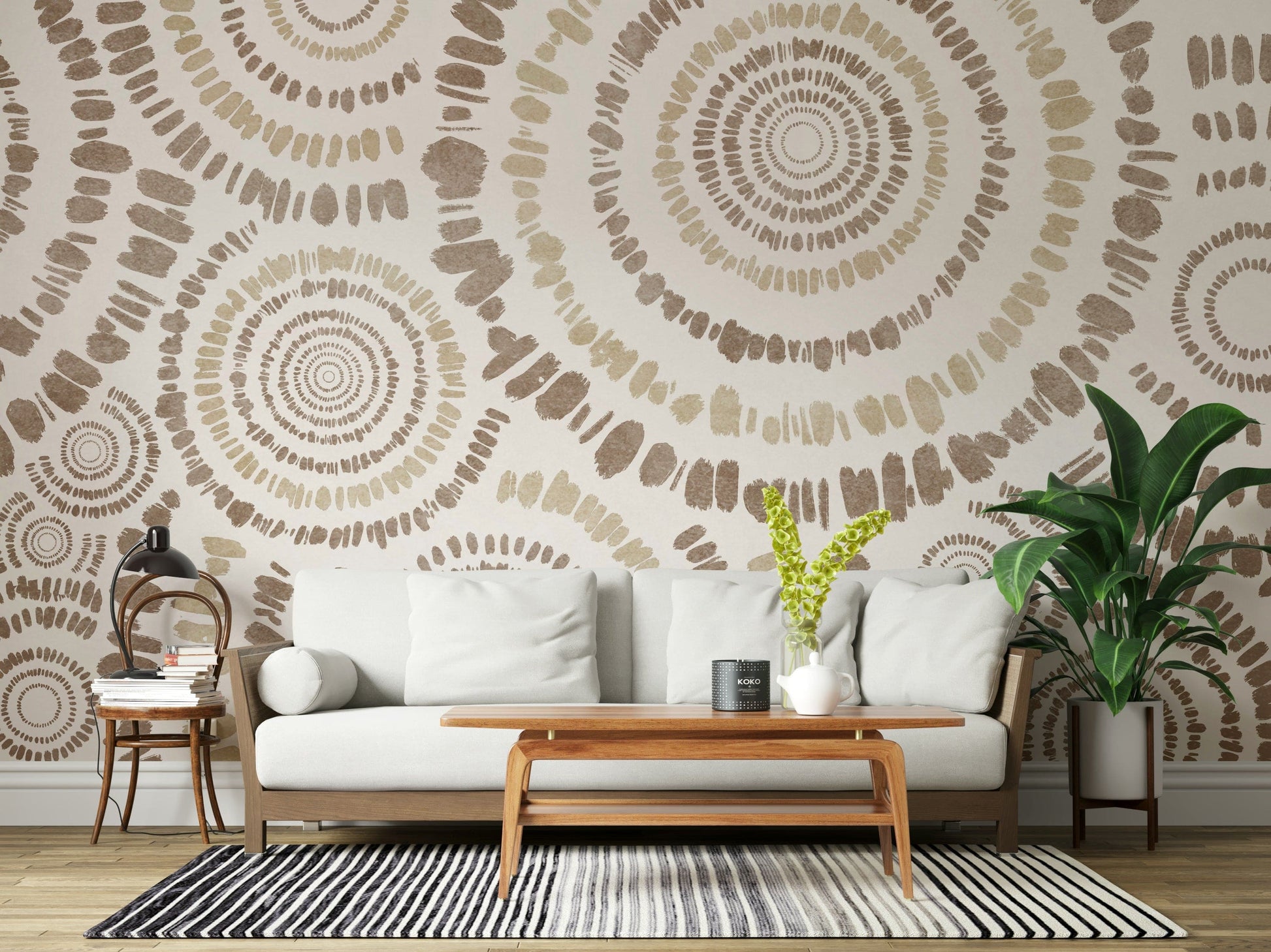 A serene flowing pattern wall mural for your decor.