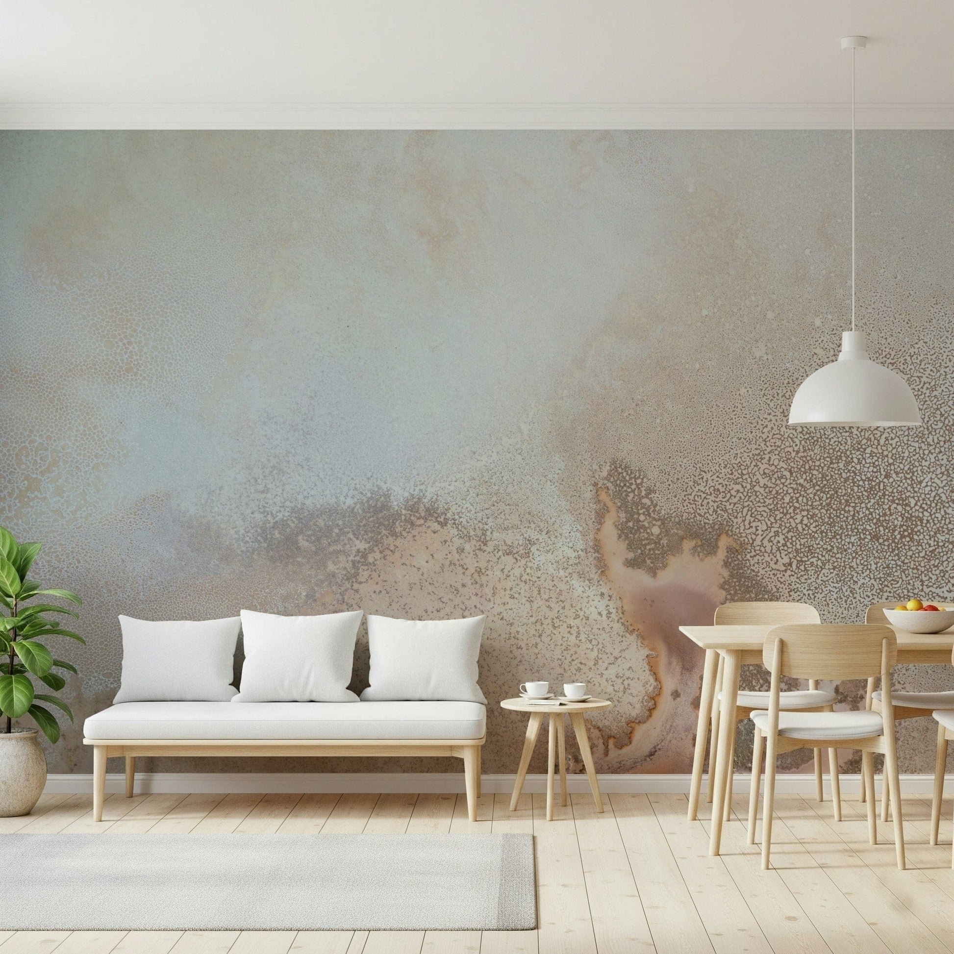 A contemplative subtle abstract wallpaper mural for a feature wall.