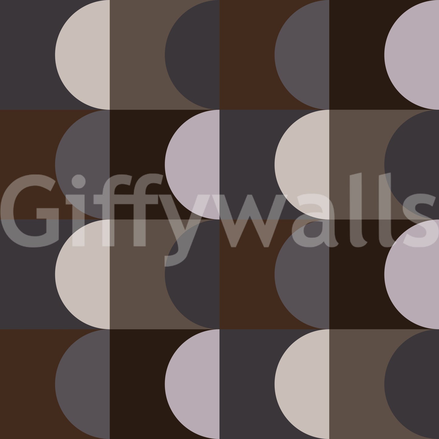 Organic form wall mural look

