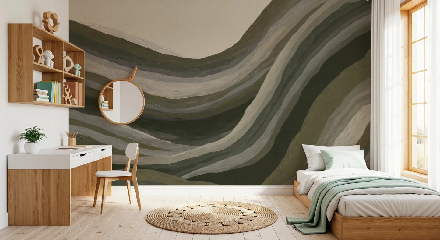 Earthy abstract textured landscape Wall Mural