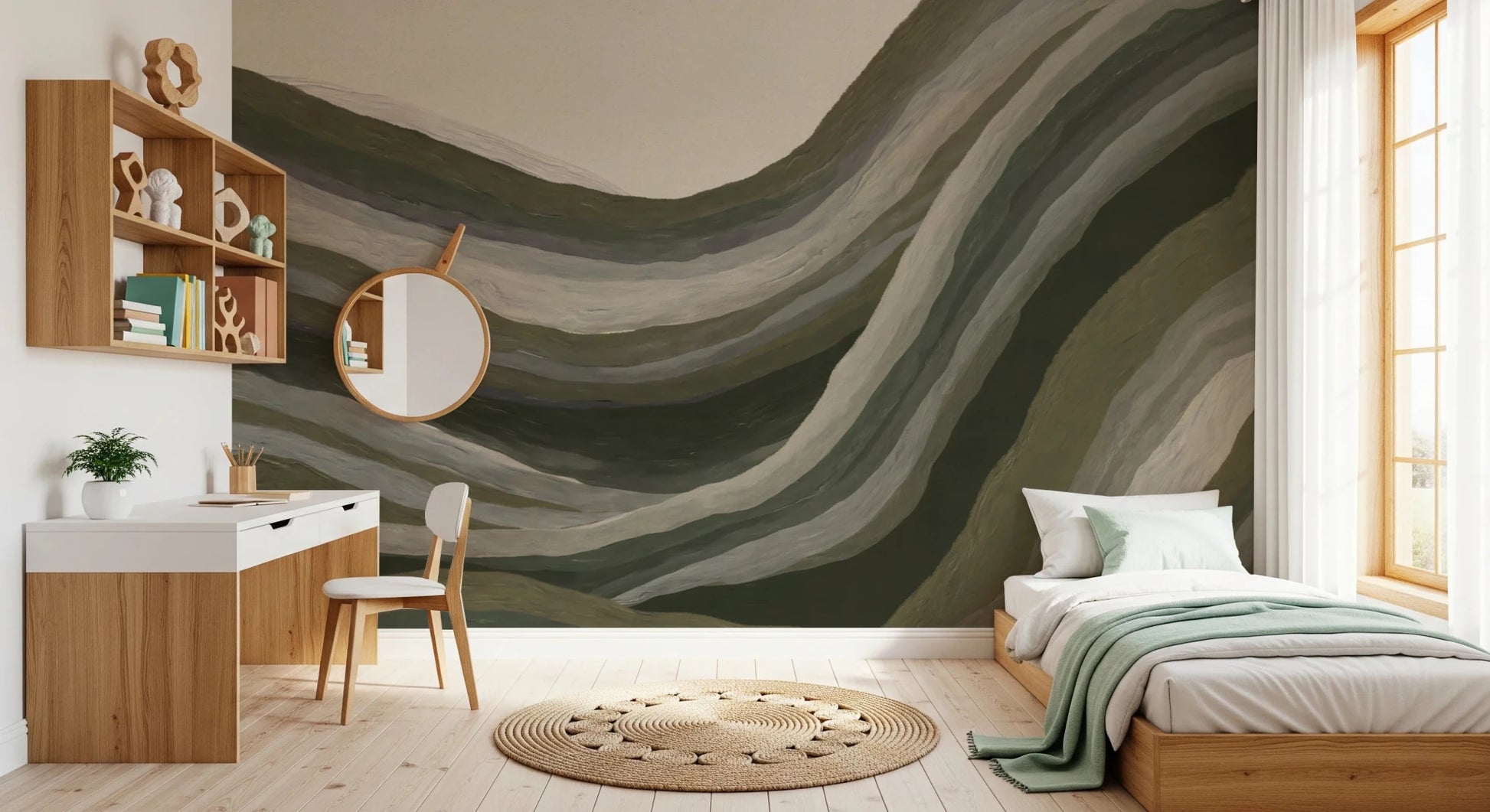 Earthy abstract textured landscape Wall Mural