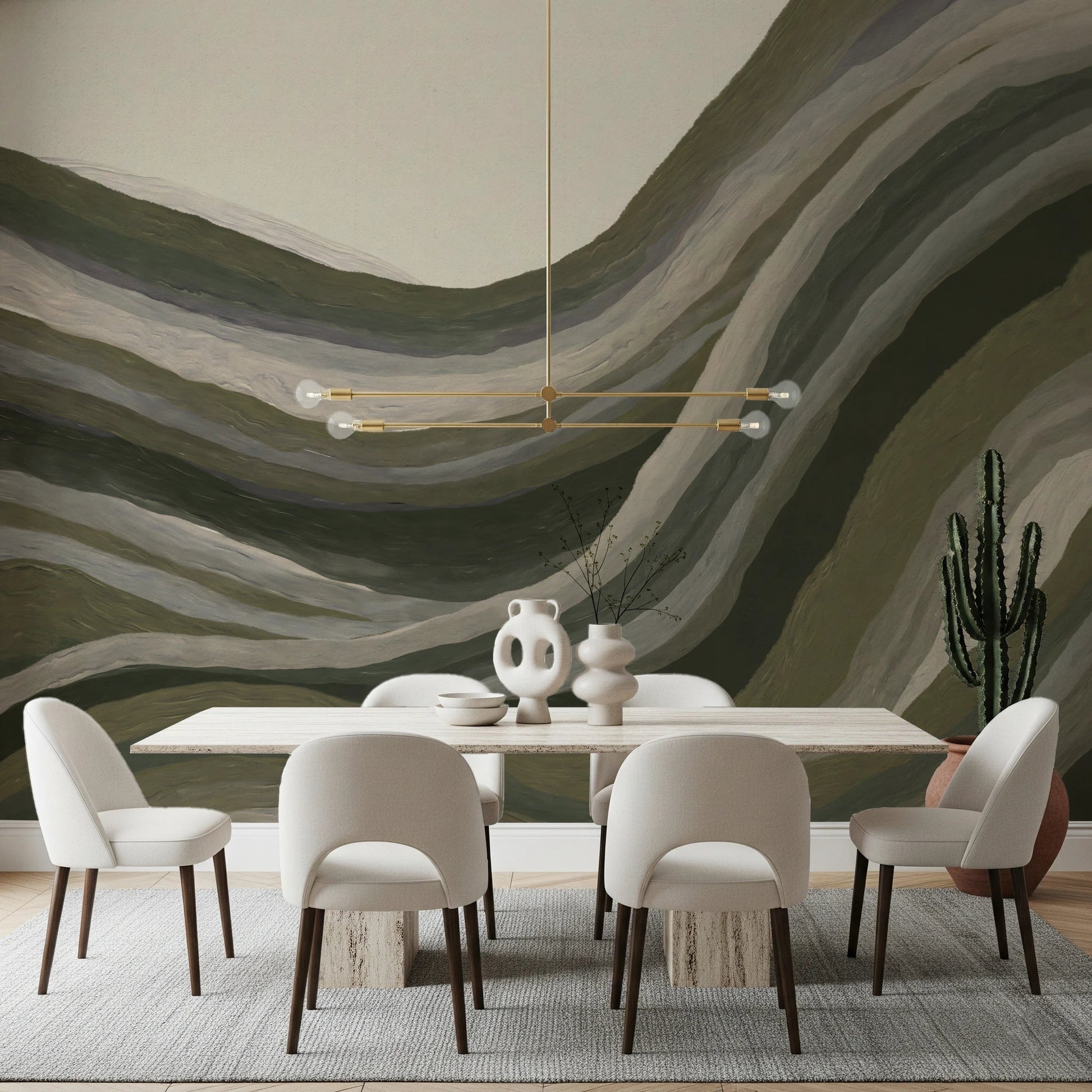 Earthy abstract textured landscape Wall Mural