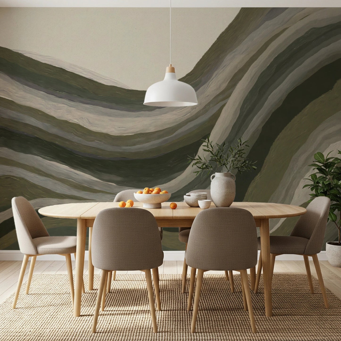 Earthy abstract textured landscape Wall Mural