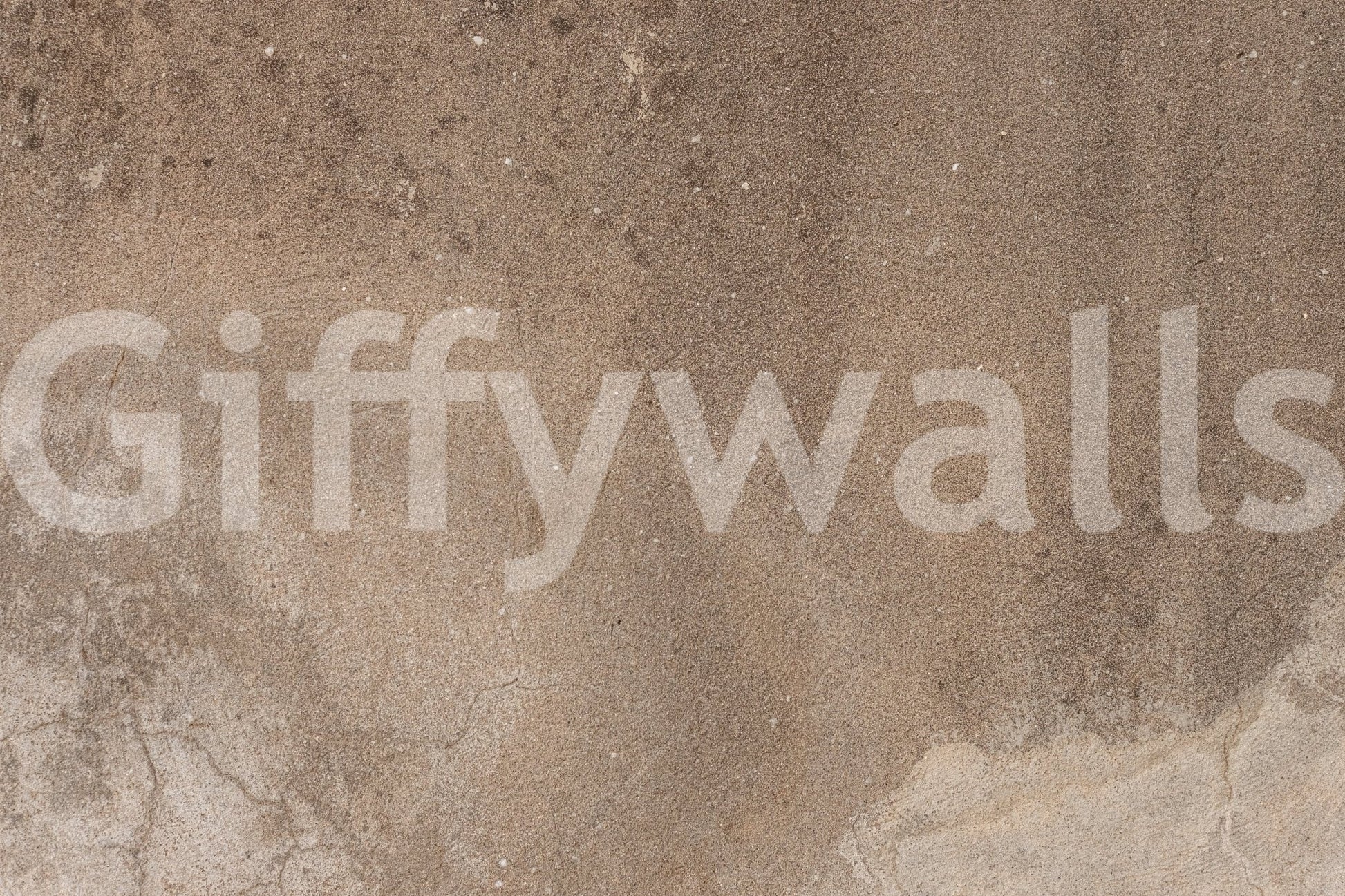 Earthy Canvas wallpaper mural close-up showing a sandy taupe and brown textured concrete pattern with fine speckles