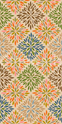 The wallpaper features a subtle, repeating motif.

