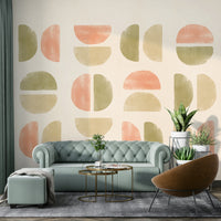 Contemporary earthy mural design

