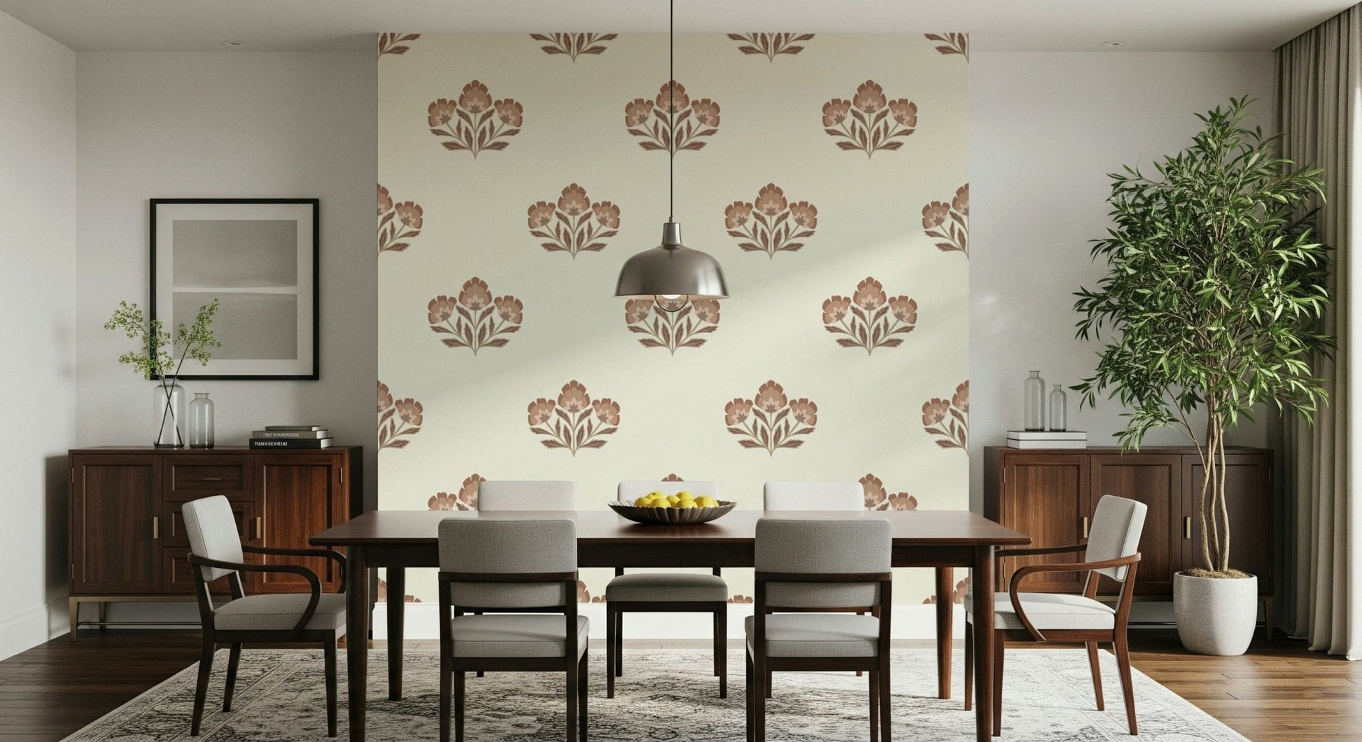 Timeless wallpaper, muted tones, pretty flowers, decorative Earthy Flora.