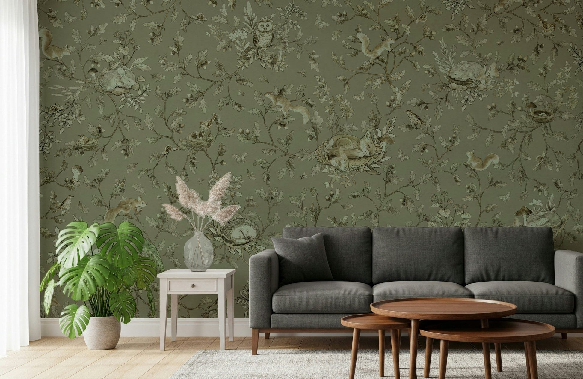 Earthy Haven Wall Mural designed with layered natural textures for a peaceful home retreat.