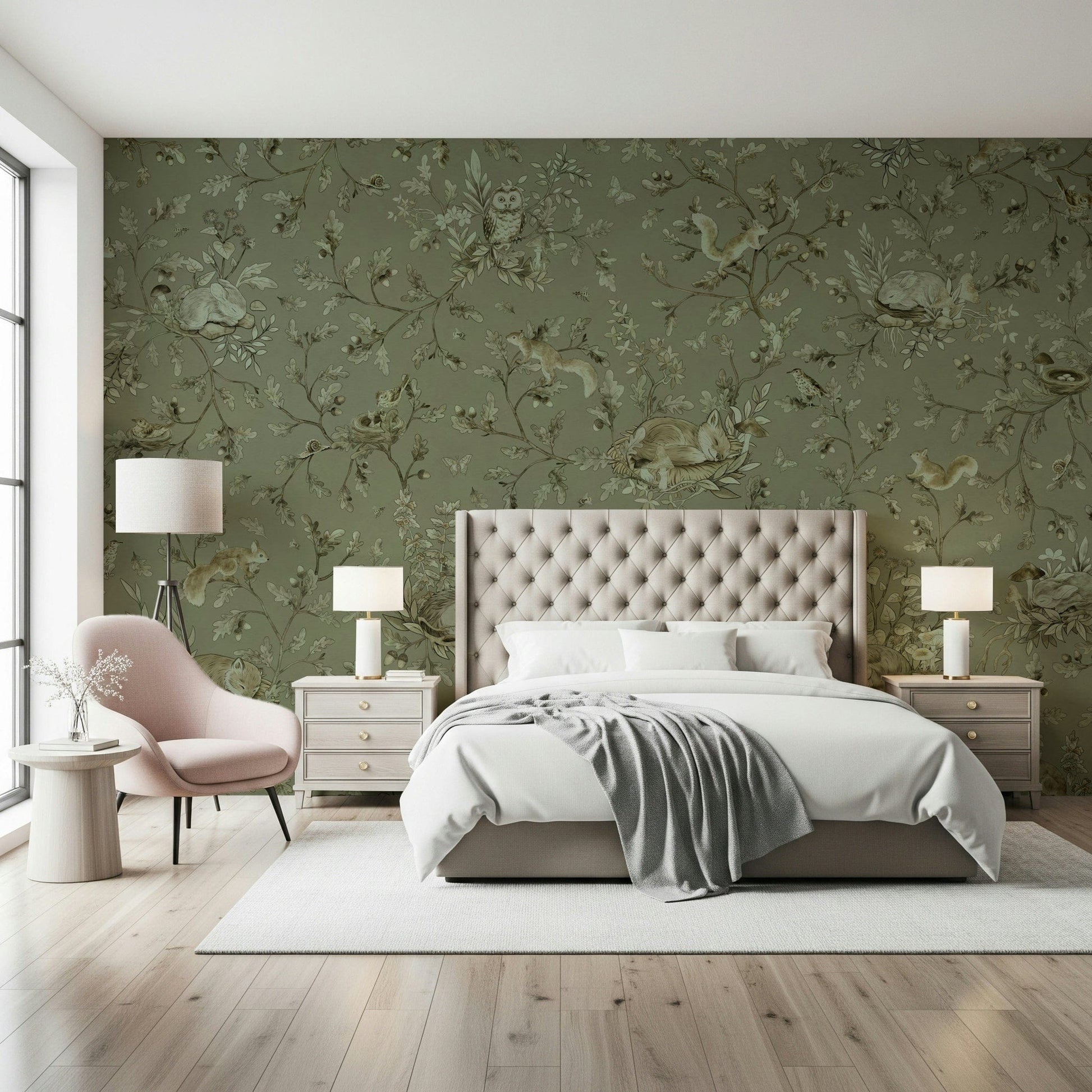 Earthy Haven Wall Mural showcasing natural color gradients in soft brown and beige tones.