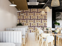 Mid-century modern style geometric wallpaper

