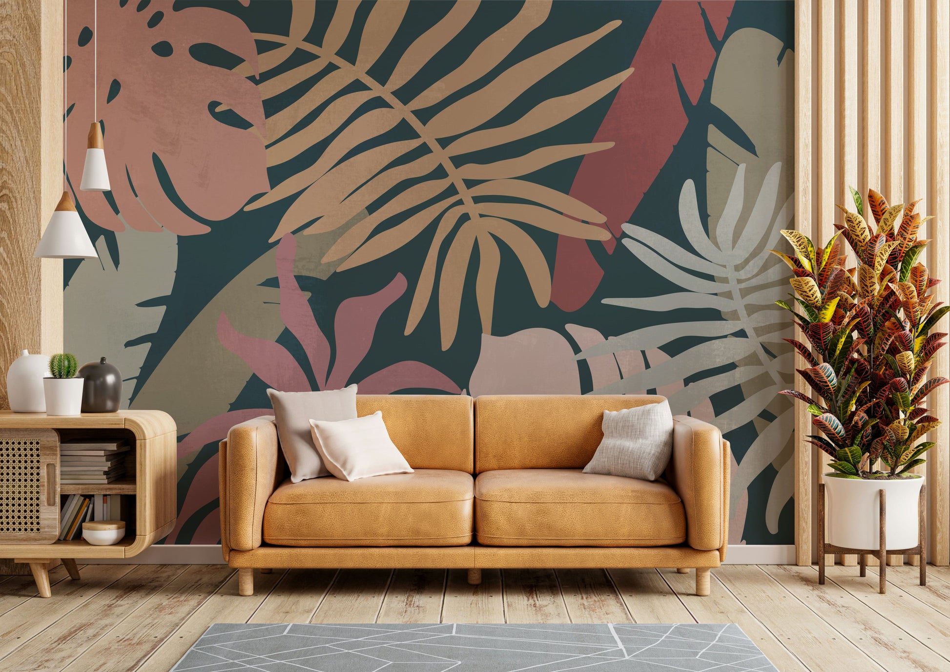 A classic botanical wallpaper for walls.


