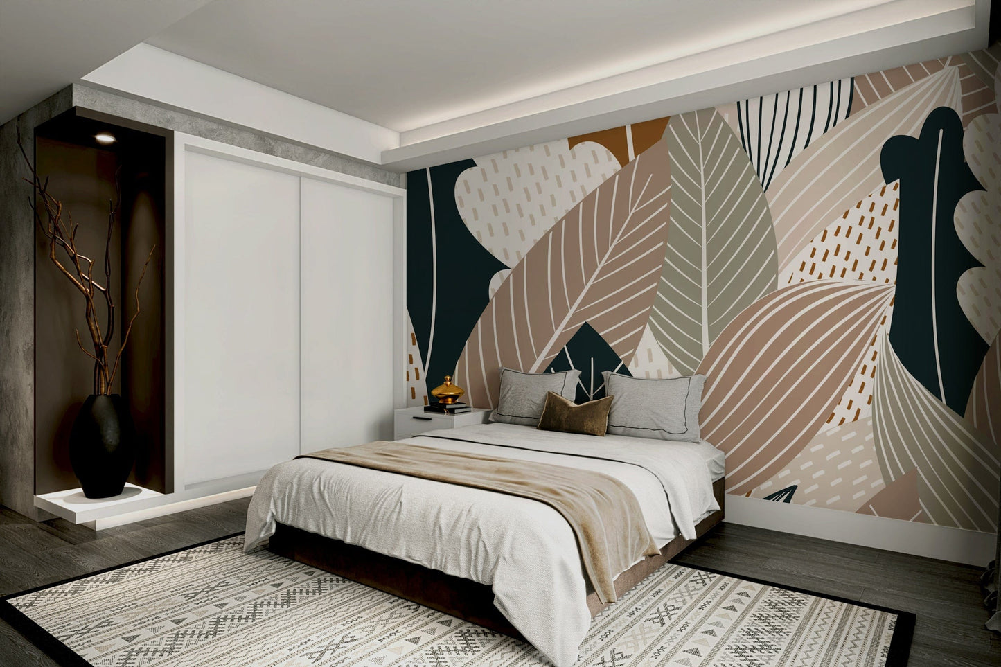 The composition is a wide, landscape view of the foliage.

