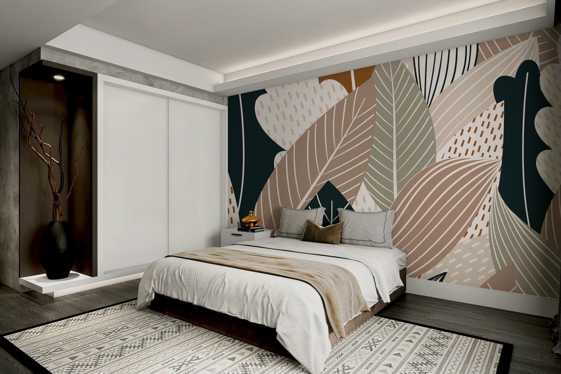 The composition is a wide, landscape view of the foliage.

