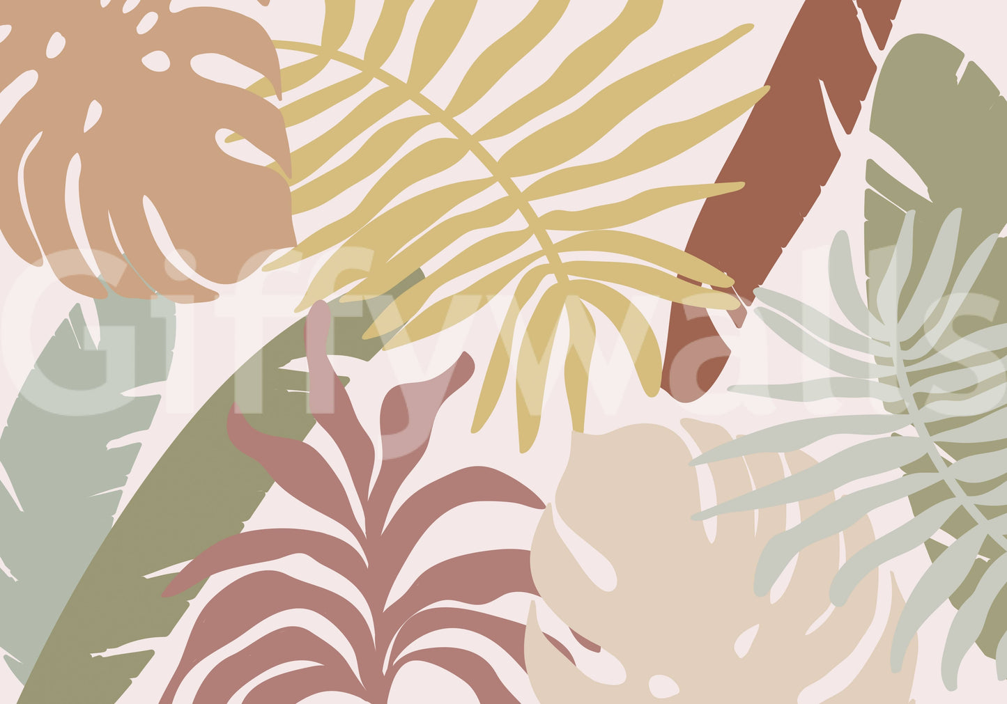 A high-quality minimalist palm wall mural for walls.

