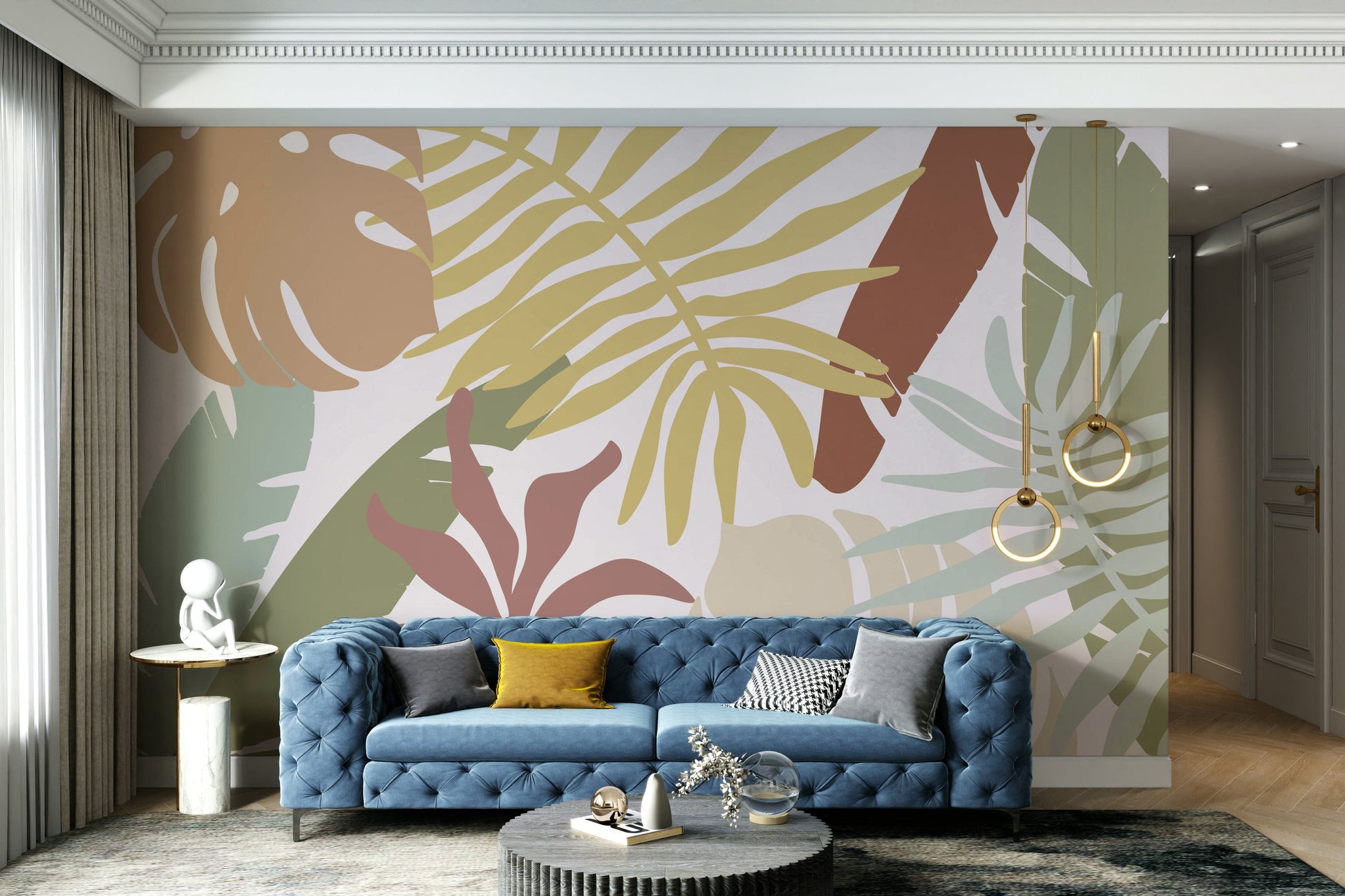 A classic palm tree wallpaper for walls.

