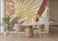 A serene tropical foliage wall mural for your decor.

