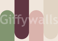 Soft tones, Contemporary Shapes Blend decorative mural.