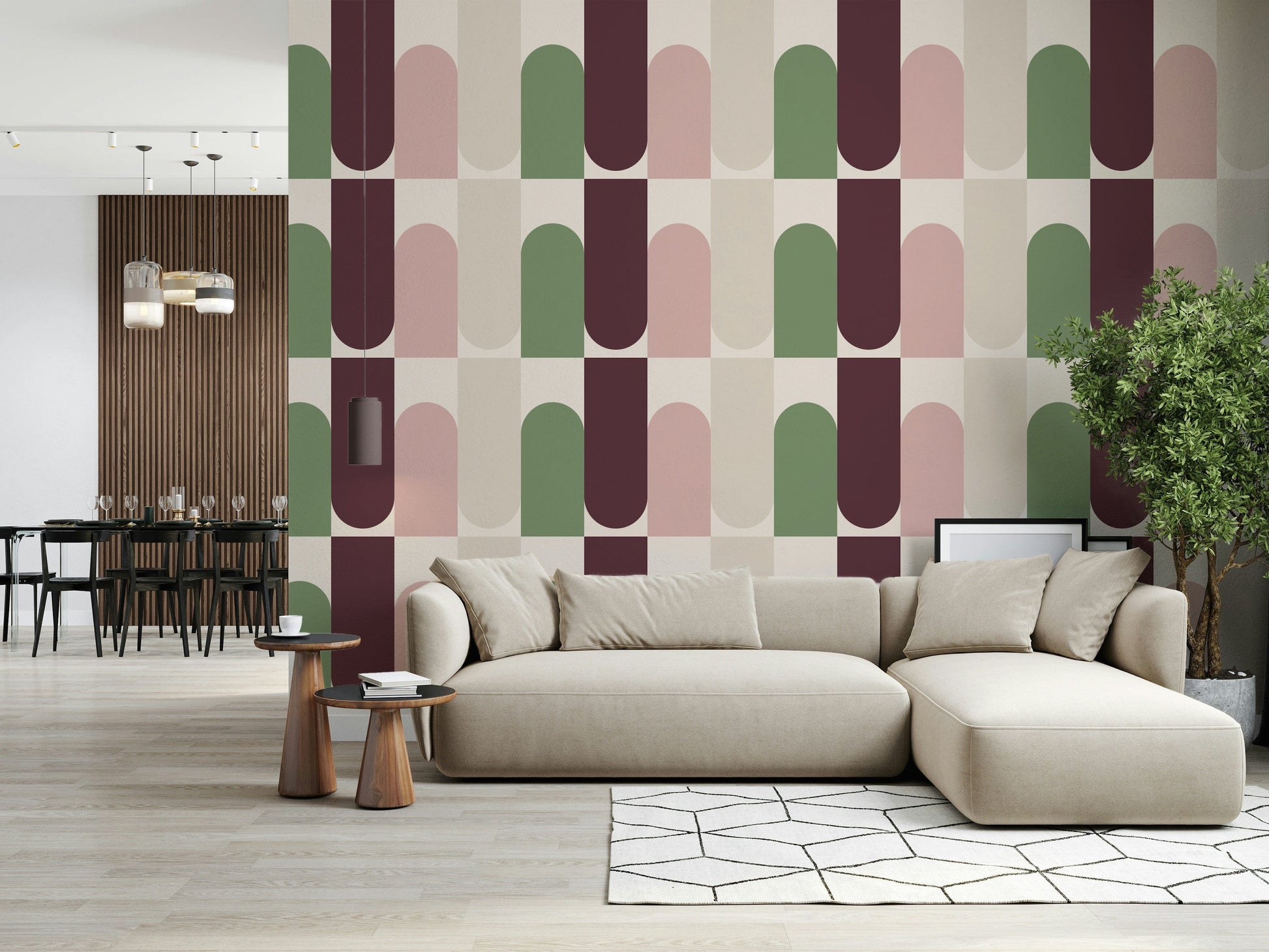 Elegant Shapes Blend wallpaper, unique color blend.