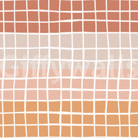 Soothing hand-drawn grid wallpaper blending terracotta, rust, peach, and beige squares naturally.
