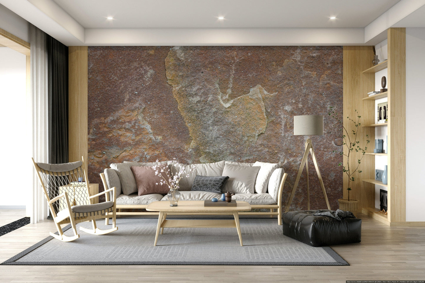 Earthy Stone Texture Wall Mural -2566597