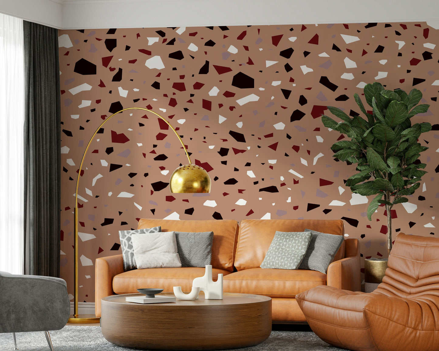 A classic abstract design wallpaper for walls.