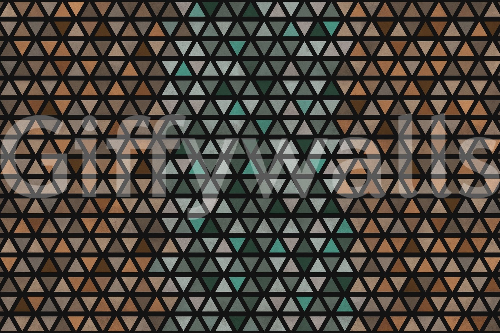 Soft geometric mural design ideal for peaceful and stylish rooms.

