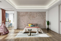 Colonial chart mural with tropical elements

