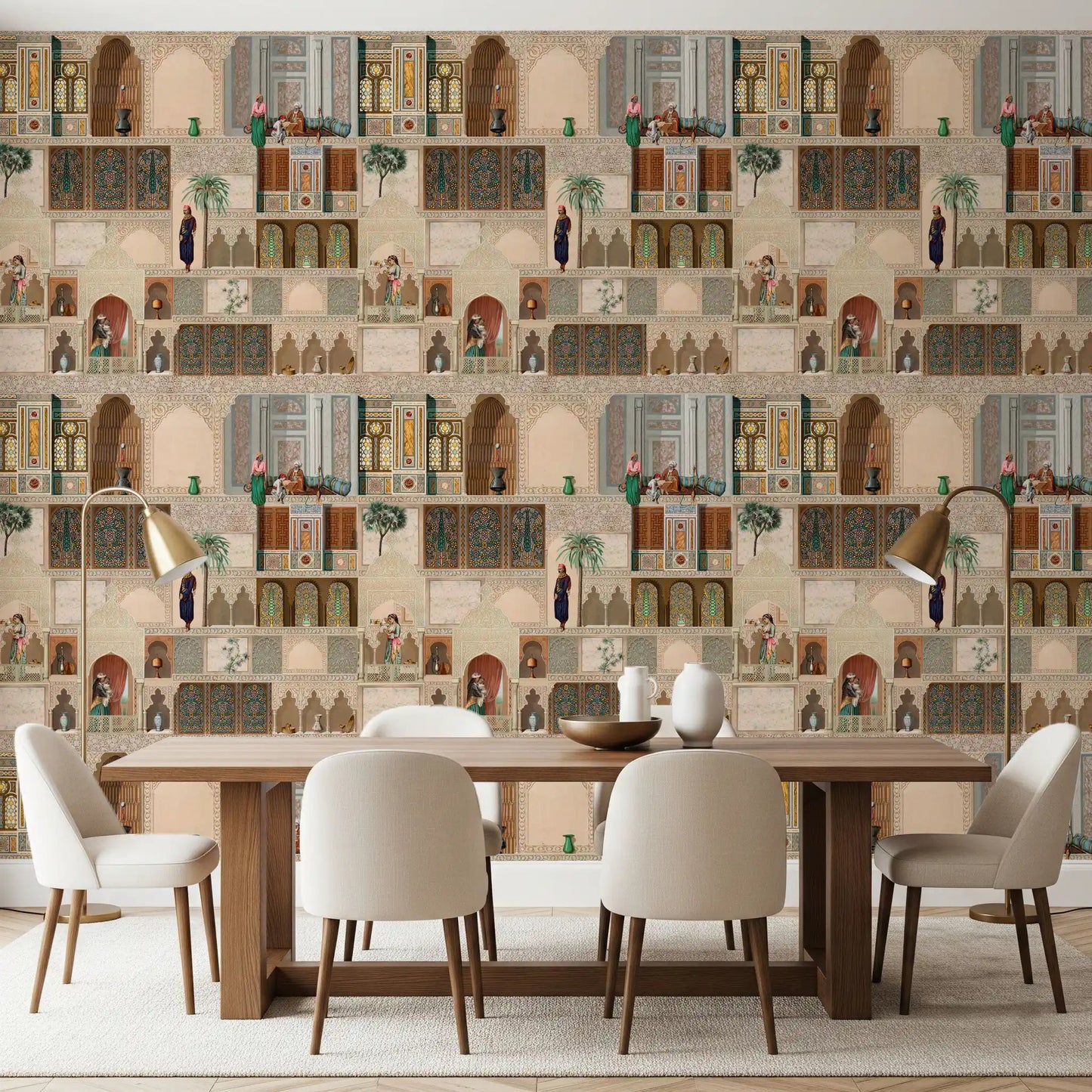 Palace balcony illustration wall mural from Eastern Palace Panorama