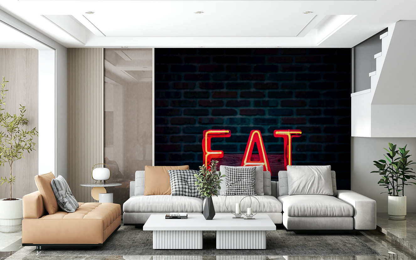Eat Neon Sign Wall Mural -2226250