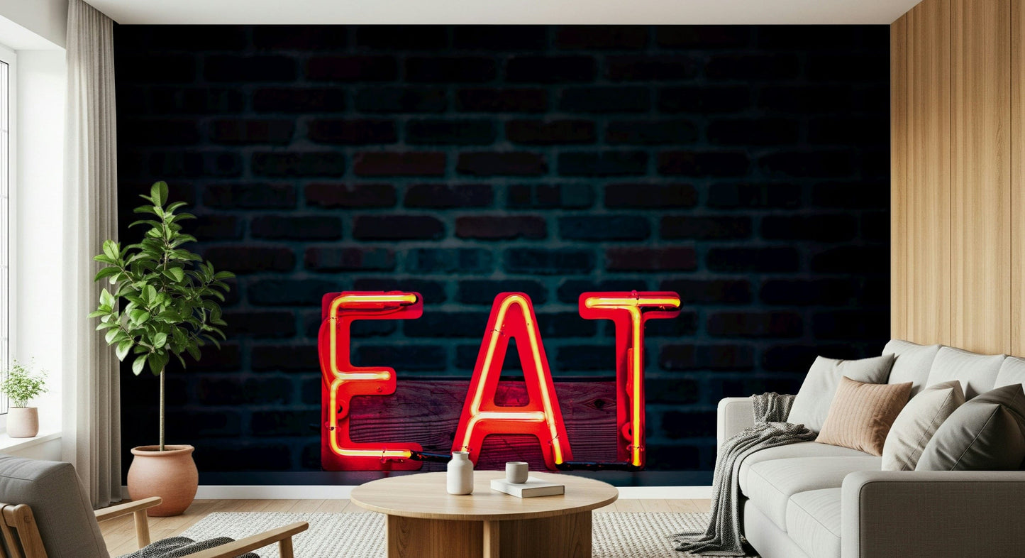Eat Neon Sign Wall Mural -2226250