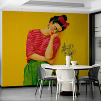 Echoes of Summer wall mural in golden hues

