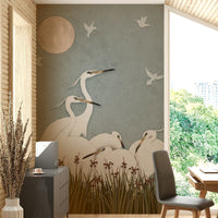 The composition is balanced and peaceful.
