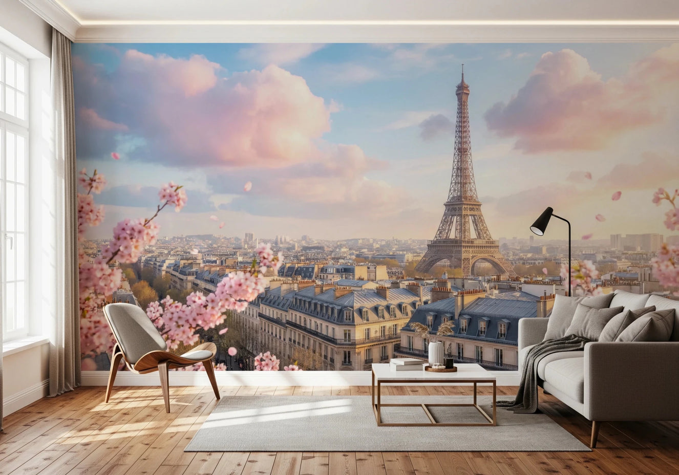 Eiffel Bloom Wall Mural